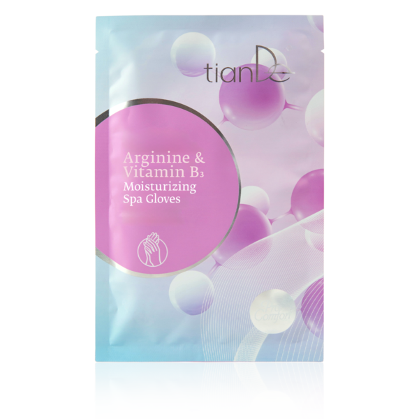 Nawilżające rękawiczki spa z argininą i witaminą B3 (52912) Arginine & Vitamin B3 Moisturizing Spa Gloves, 1 pair