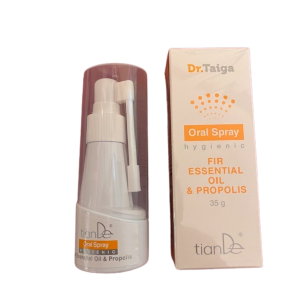 Higieniczny spray do jamy ustnej z olejkiem jodłowym i propolisem (65914) Oral Spray hygienic Fir Essential Oil & Propolis