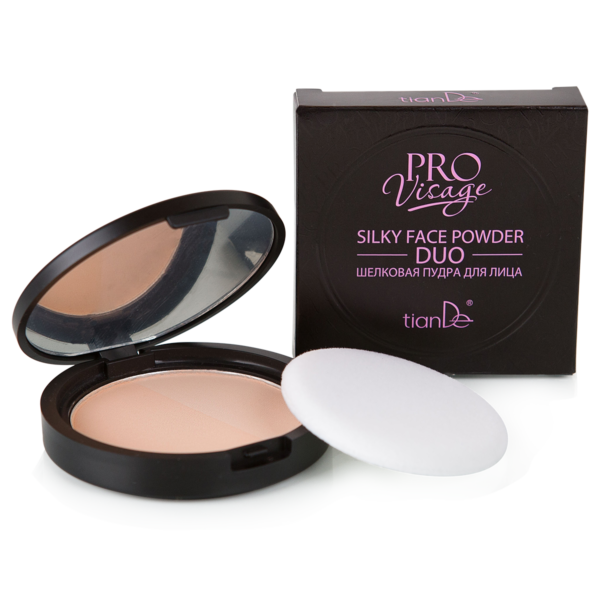Aksamitny puder do twarzy Duo ton jaśniejszy (80921/01) Eye & Brow Liner, 1 pc, tone 1, grey
