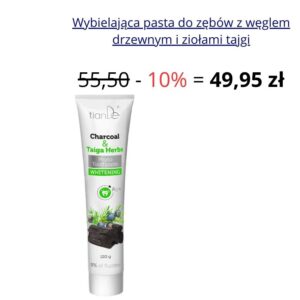 7 300x300 - Wybielająca pasta do zębów z węglem drzewnym i ziołami tajgi